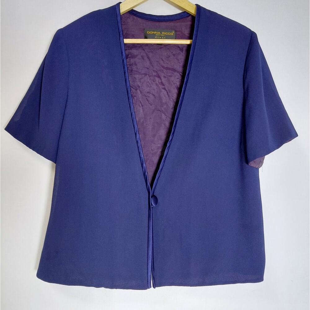 DONNA RICCO NEW YORK WOMAN Blazer Solid Women Size 14